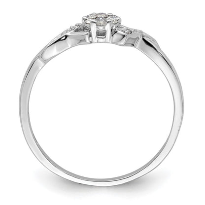 14k White Gold 1/8 Ct. Lab Grown Diamond VS/SI+ G+ Complete Fancy Ring