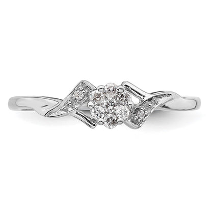 14k White Gold 1/8 Ct. Lab Grown Diamond VS/SI+ G+ Complete Fancy Ring