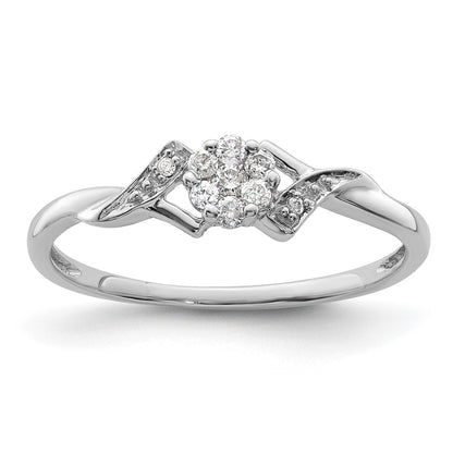 14k White Gold 1/8 Ct. Lab Grown Diamond VS/SI+ G+ Complete Fancy Ring