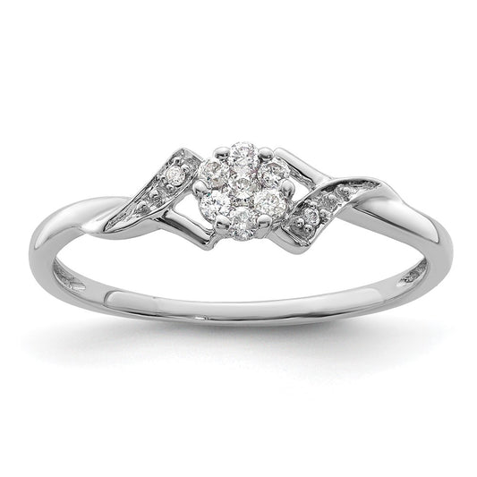 14k White Gold 1/8 Ct. Lab Grown Diamond VS/SI+ G+ Complete Fancy Ring