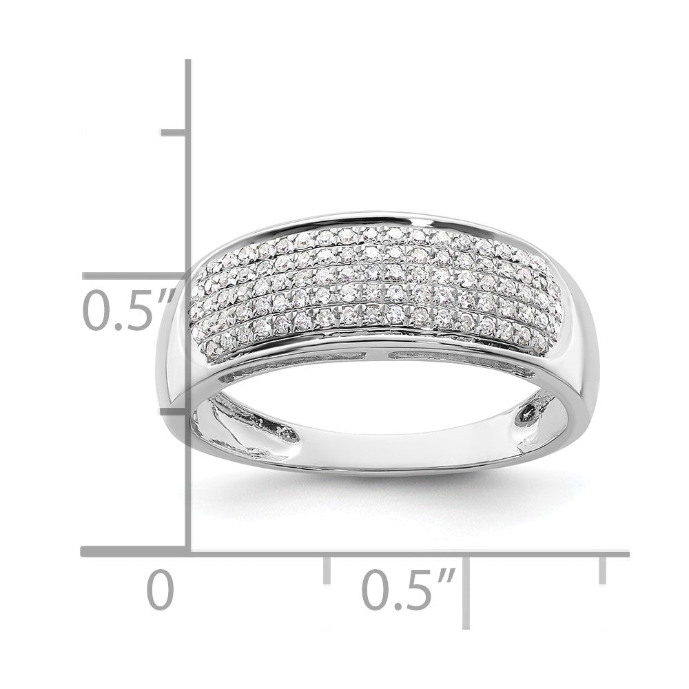 14k White Gold 1/4 Ct. Lab Grown Diamond VS/SI+ G+ Ladies Band Ring