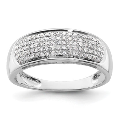 14k White Gold 1/4 Ct. Lab Grown Diamond VS/SI+ G+ Ladies Band Ring
