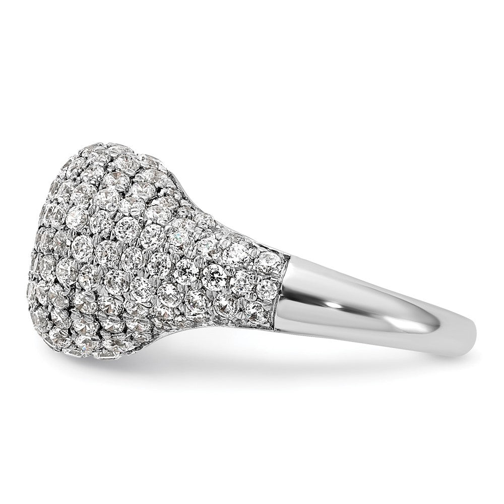 14k White Gold 2 3/8 Ct. Lab Grown Diamond VS/SI+ G+ Complete Cluster Fashion Ring