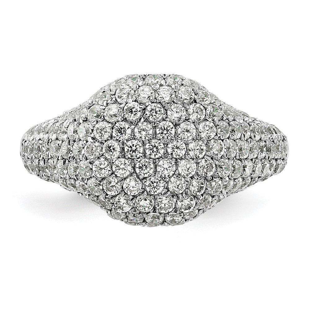 14k White Gold 2 3/8 Ct. Lab Grown Diamond VS/SI+ G+ Complete Cluster Fashion Ring