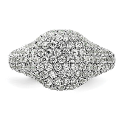 14k White Gold 2 3/8 Ct. Lab Grown Diamond VS/SI+ G+ Complete Cluster Fashion Ring