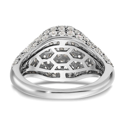 14k White Gold 2 3/8 Ct. Lab Grown Diamond VS/SI+ G+ Complete Cluster Fashion Ring