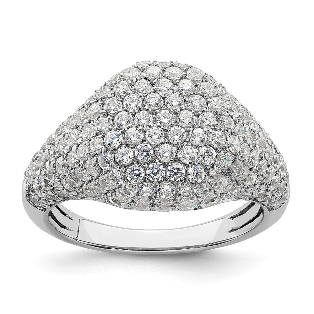 14k White Gold 2 3/8 Ct. Lab Grown Diamond VS/SI+ G+ Complete Cluster Fashion Ring