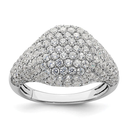 14k White Gold 2 3/8 Ct. Lab Grown Diamond VS/SI+ G+ Complete Cluster Fashion Ring