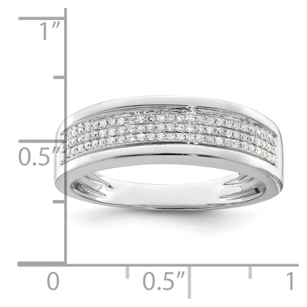 14k White Gold 1/4 Ct. Lab Grown Diamond VS/SI+ G+ Men's Band Ring
