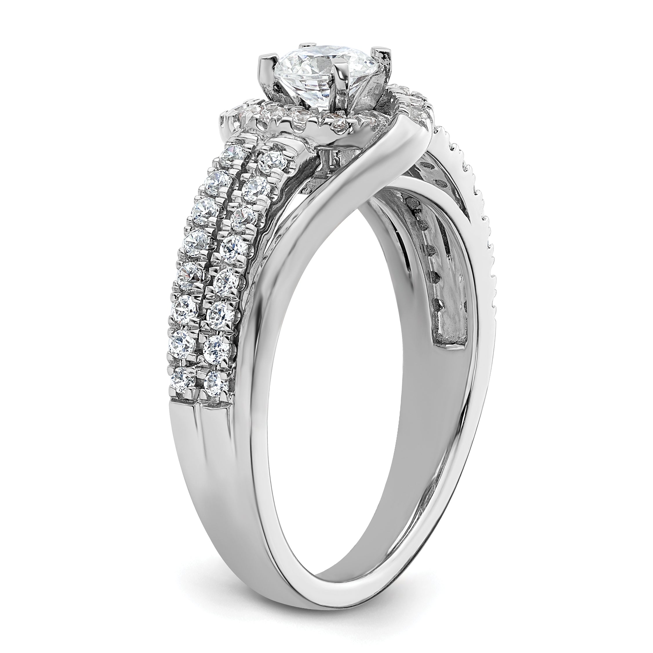 14k White Gold 3/4 Ct. Lab Grown Diamond VS/SI+ G+ Round Engagement Ring