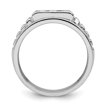 14K White Gold Lab Grown Diamond VS/SI+ G+ Men's Band Ring
