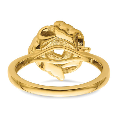 14k Yellow Gold Lab Grown VS/SI FGH Dia Love Knot Ring