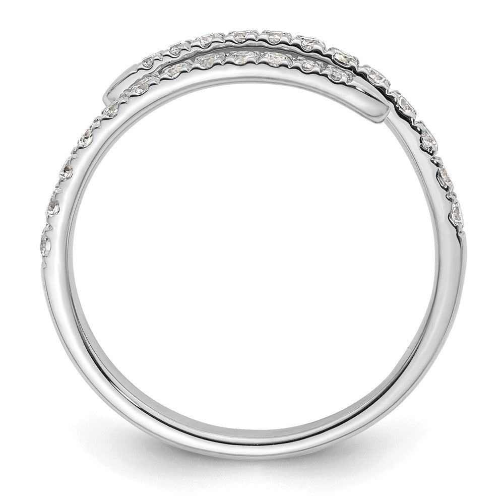 14K White Gold True Origin 3/8 Carat Lab Grown Diamond Vs D E F Fancy Band