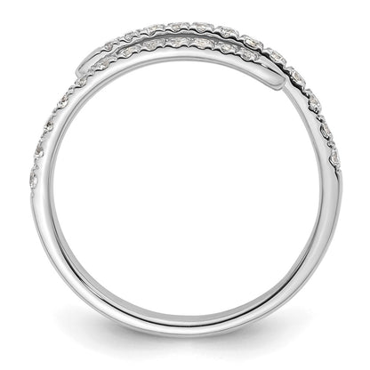14K White Gold True Origin 3/8 Carat Lab Grown Diamond Vs D E F Fancy Band