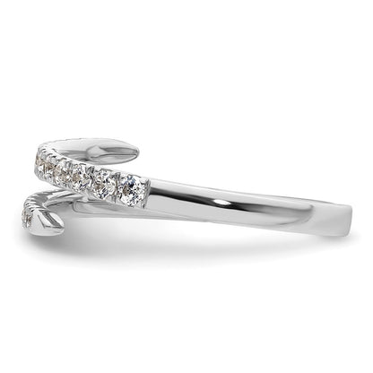 14K White Gold True Origin 3/8 Carat Lab Grown Diamond Vs D E F Fancy Band