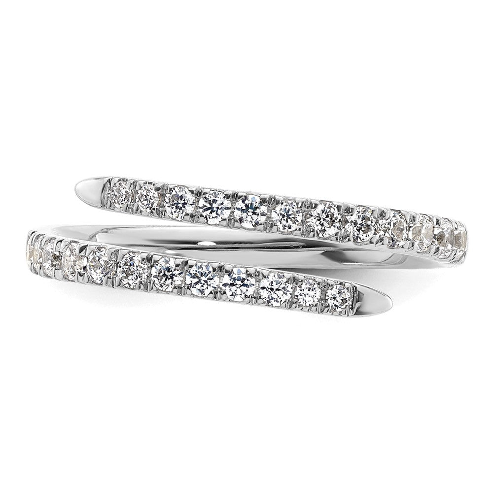 14K White Gold True Origin 3/8 Carat Lab Grown Diamond Vs D E F Fancy Band