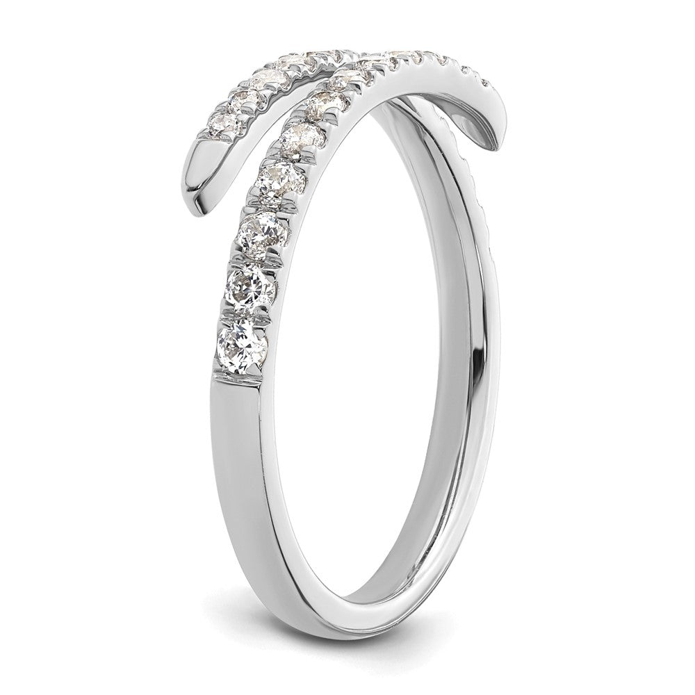 14K White Gold True Origin 3/8 Carat Lab Grown Diamond Vs D E F Fancy Band