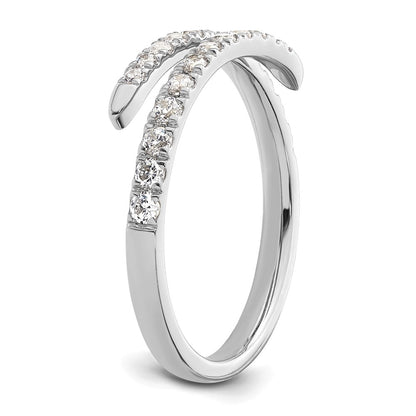 14K White Gold True Origin 3/8 Carat Lab Grown Diamond Vs D E F Fancy Band