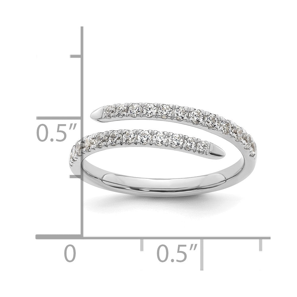14K White Gold True Origin 3/8 Carat Lab Grown Diamond Vs D E F Fancy Band