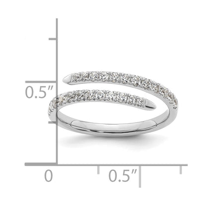 14K White Gold True Origin 3/8 Carat Lab Grown Diamond Vs D E F Fancy Band