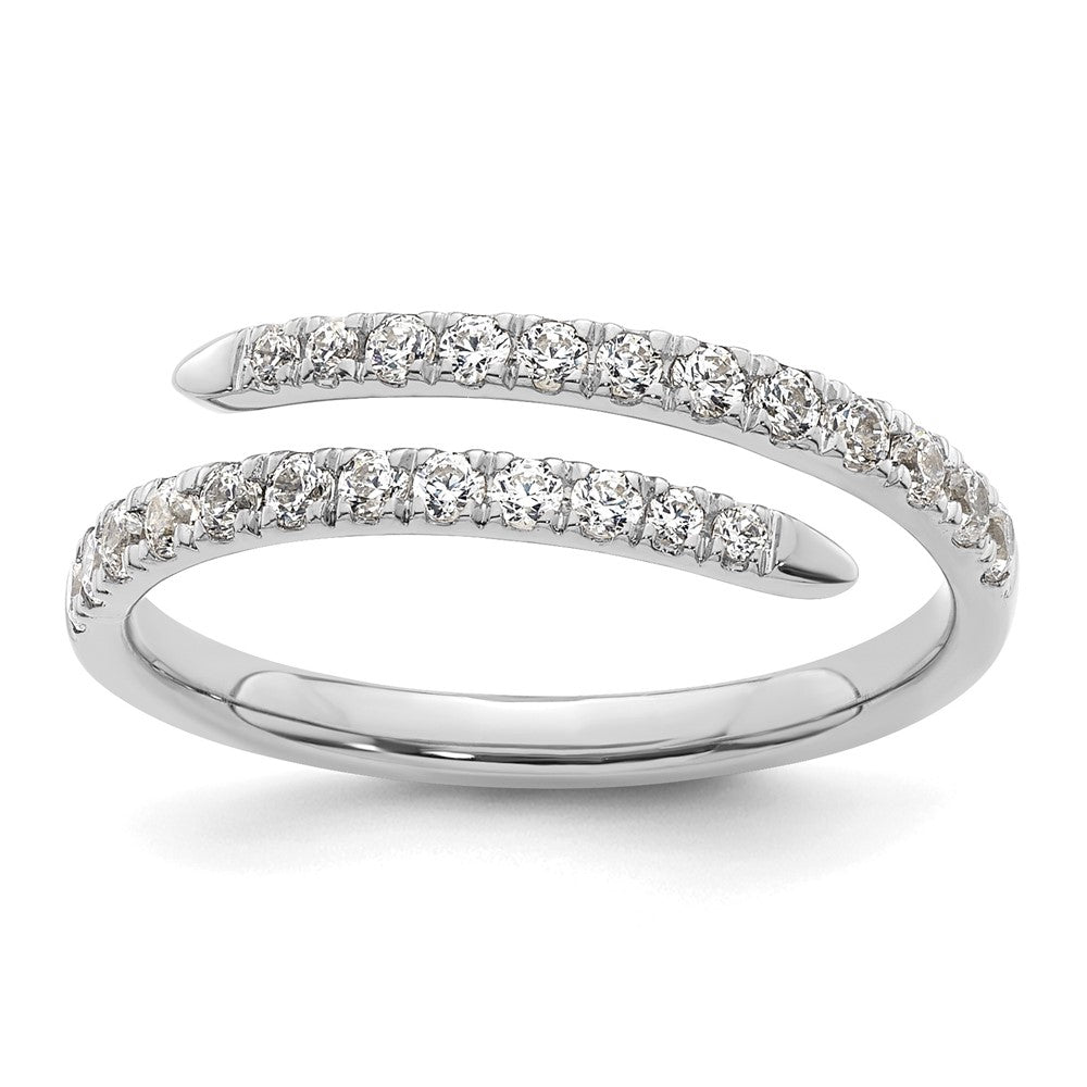 14K White Gold True Origin 3/8 Carat Lab Grown Diamond Vs D E F Fancy Band