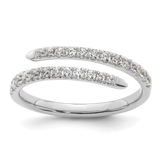 14K White Gold True Origin 3/8 Carat Lab Grown Diamond Vs D E F Fancy Band