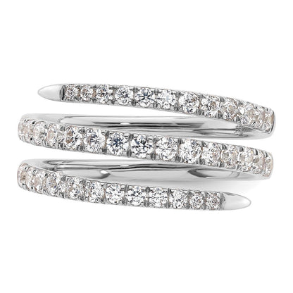 14K White Gold True Origin 3/4 Carat Lab Grown Diamond Vs D E F Fancy Band