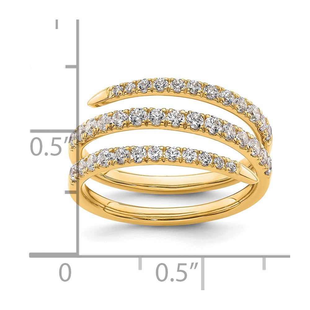 True Origin 14K Yellow Gold 3/4 carat Lab Grown Diamond VS+ F+ Complete Fasion Wedding Band Ring
