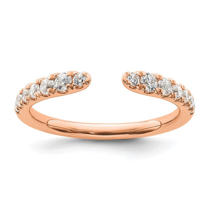 14K Rose Gold True Origin 3/8 Carat Lab Grown Diamond Vs D E F Fancy Band