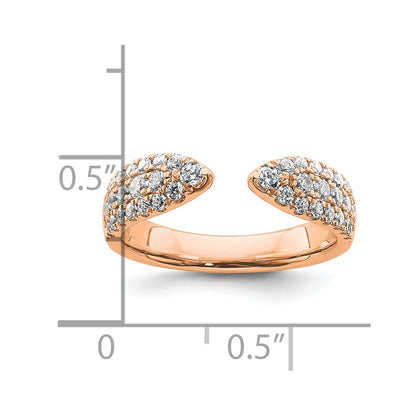 14K Rose Gold True Origin 3/4 Carat Lab Grown Diamond Vs D E F Fancy Band
