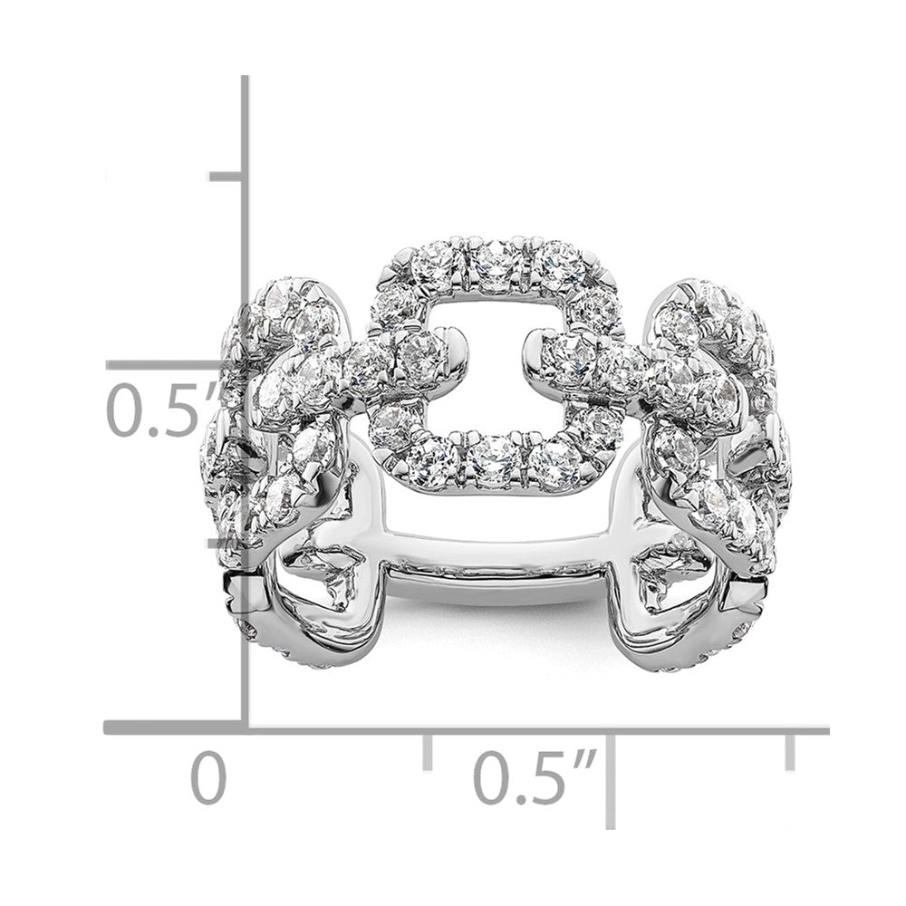 14K White Gold True Origin 2 3/8 Carat Lab Grown Diamond Vs Def Band