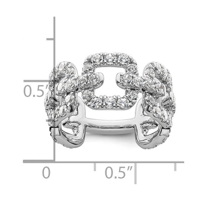 14K White Gold True Origin 2 3/8 Carat Lab Grown Diamond Vs Def Band