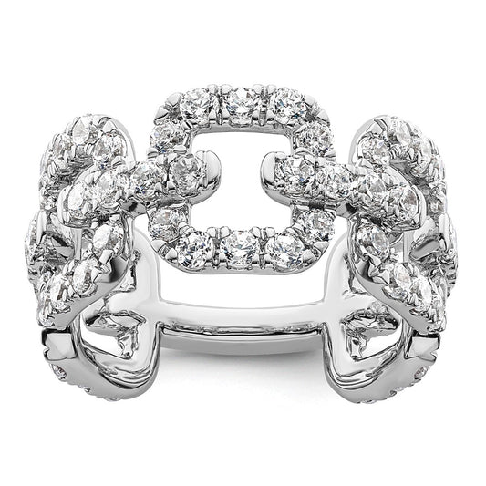 14K White Gold True Origin 2 3/8 Carat Lab Grown Diamond Vs Def Band