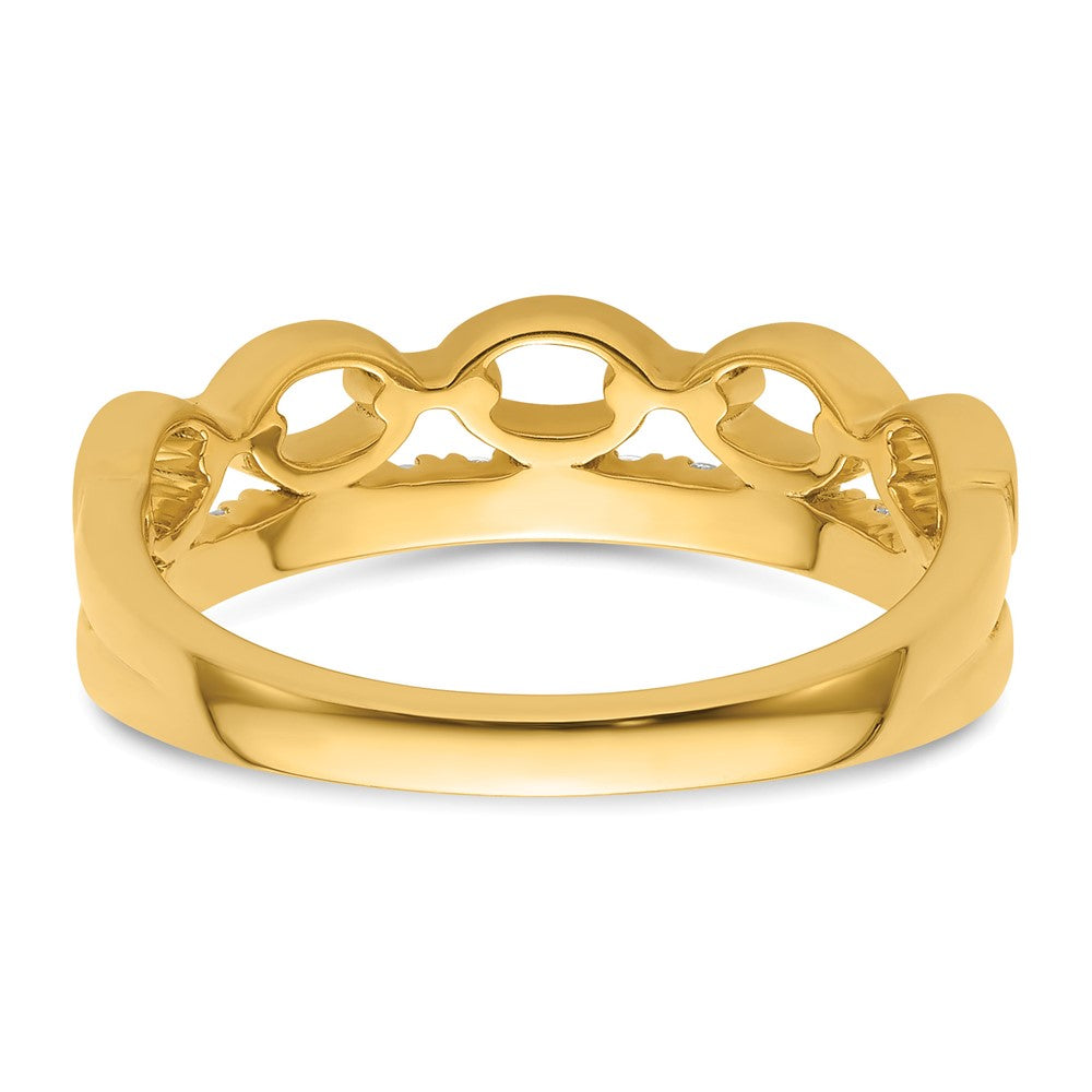 14K Two Tone True Origin 1/3 Carat Lab Grown Diamond Vs D E F Band