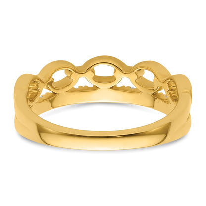 14K Two Tone True Origin 1/3 Carat Lab Grown Diamond Vs D E F Band