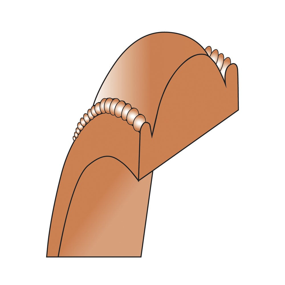 10k Rose Gold 3mm Lightweight Milgrain Half Round Wedding Band Ring