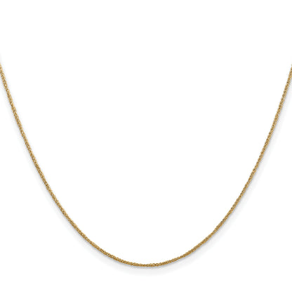 14K Yellow Gold 18 Inch .70mm Ropa With Spring Ring Clasp Chain Necklace