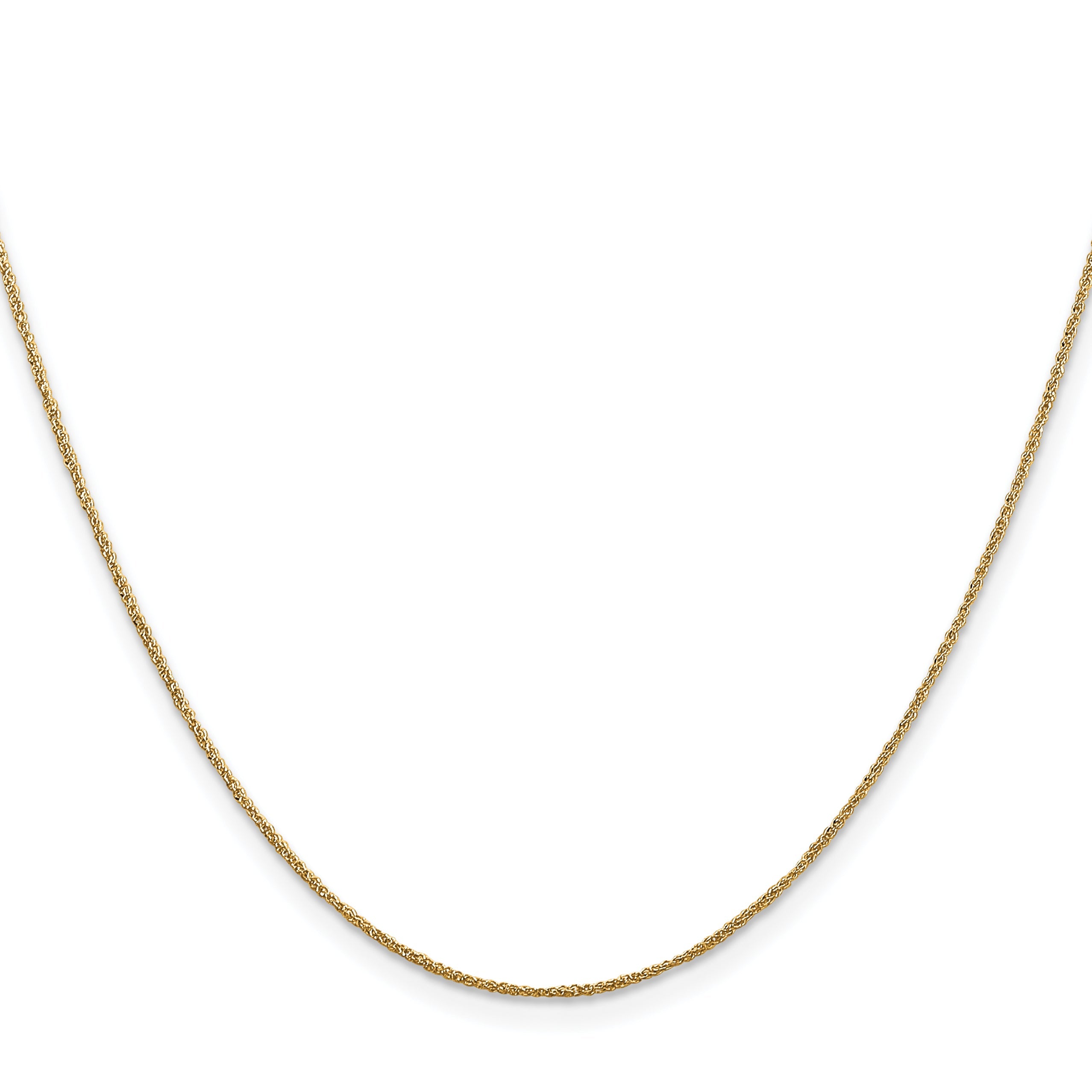 14K Yellow Gold 20 Inch .70mm Ropa With Spring Ring Clasp Chain Necklace
