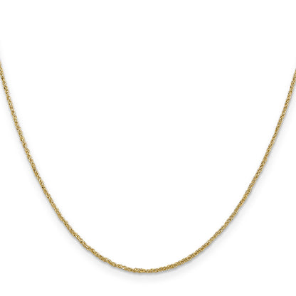 14K Yellow Gold 14 Inch 1.1mm Ropa With Spring Ring Clasp Chain Necklace