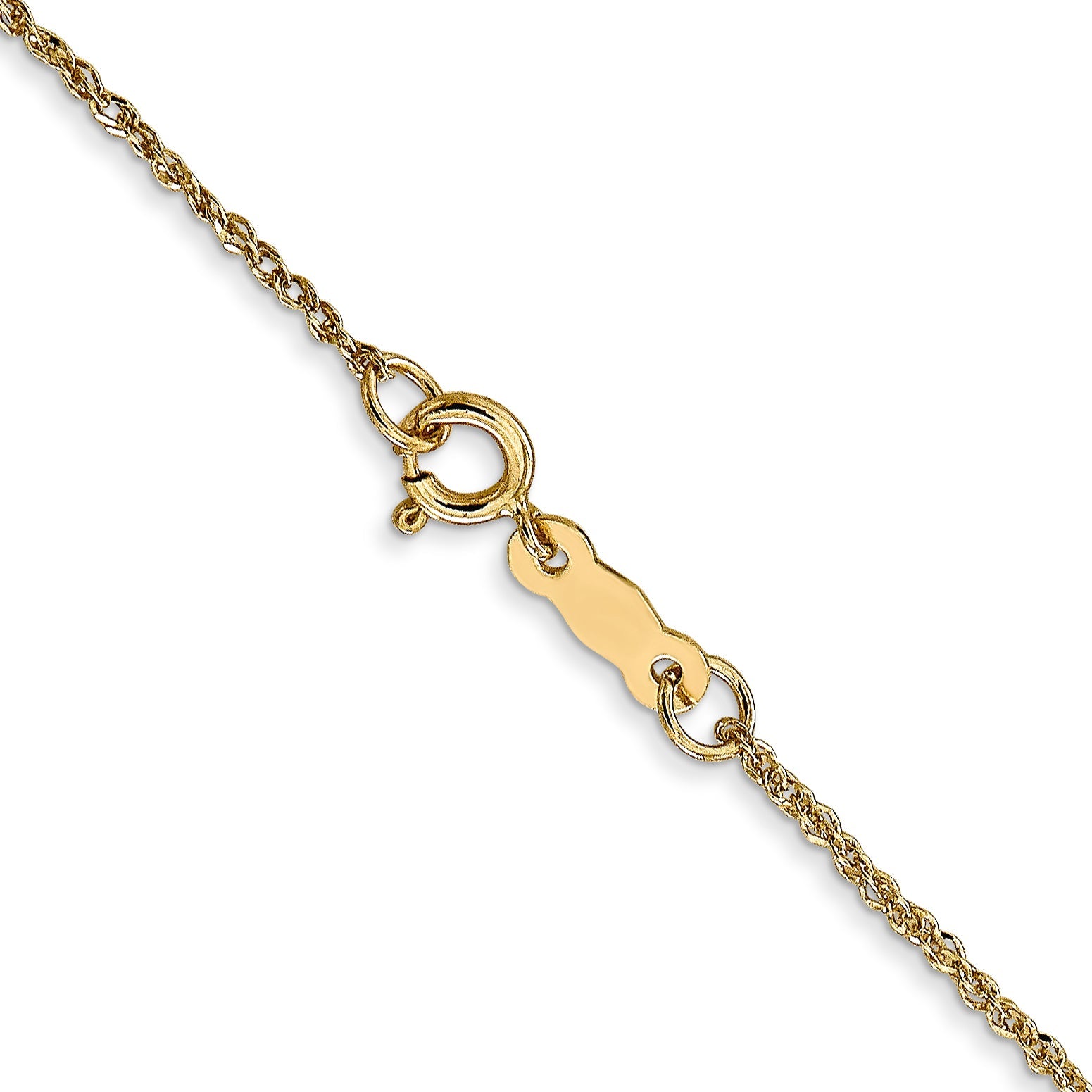 14K Yellow Gold 20 Inch 1.1mm Ropa With Spring Ring Clasp Chain Necklace