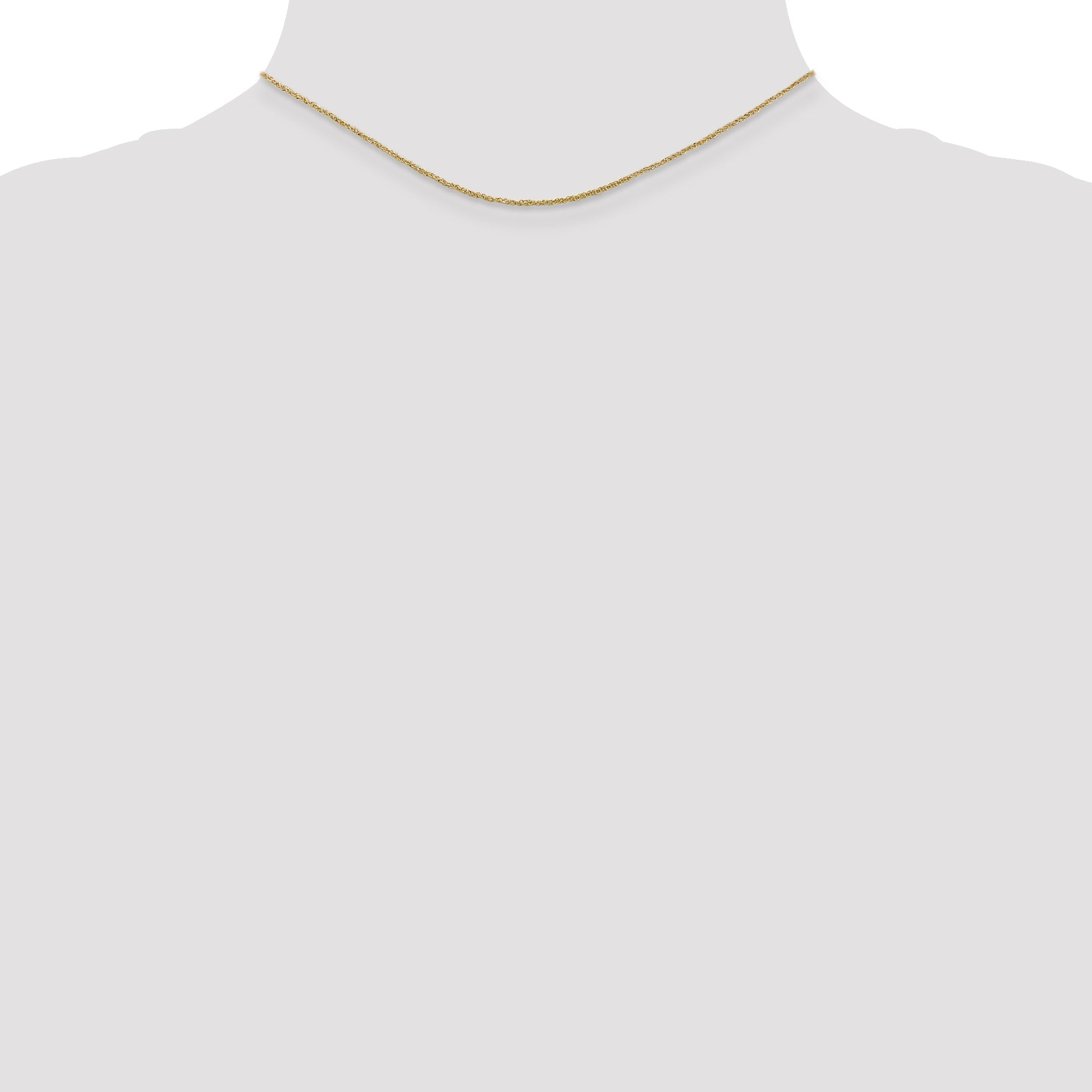 14K Yellow Gold 14 Inch 1.1mm Ropa With Spring Ring Clasp Chain Necklace