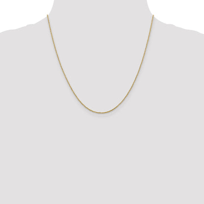 14K Yellow Gold 20 Inch 1.1mm Ropa With Spring Ring Clasp Chain Necklace