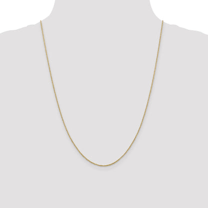 14K Yellow Gold 24 Inch 1.1mm Ropa With Spring Ring Clasp Chain Necklace