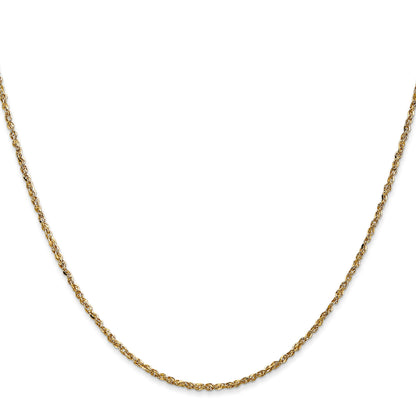 14K Yellow Gold 24 Inch 1.7mm Ropa With Lobster Clasp Chain Necklace