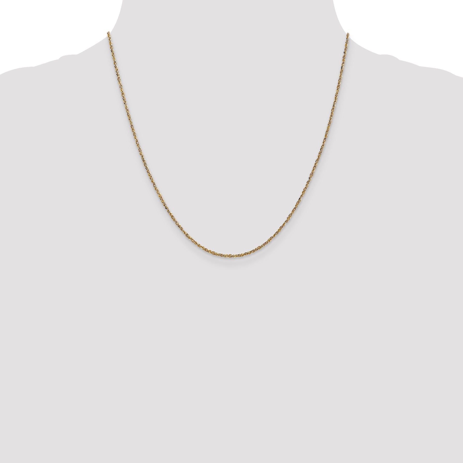 14K Yellow Gold 20 Inch 1.7mm Ropa With Lobster Clasp Chain Necklace
