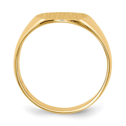 10K Yellow Gold 11.5X10.0mm Closed Back Signet Ring