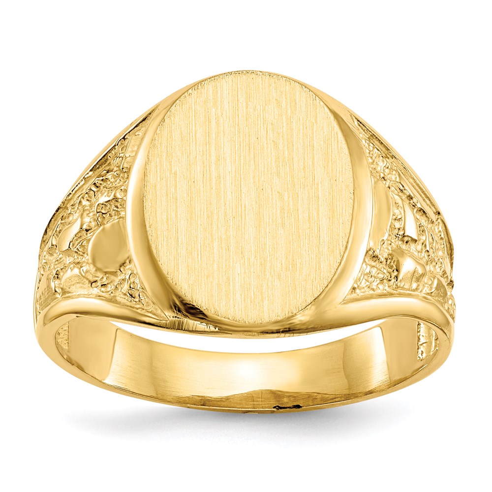 2nd of CUSTOM ORDER MICHEL BOLLI - 14K Yellow Gold 15.0x11.5mm Open Back Men's Signet Ring