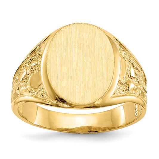 2nd of CUSTOM ORDER MICHEL BOLLI - 14K Yellow Gold 15.0x11.5mm Open Back Men's Signet Ring