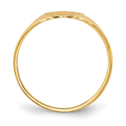 10K Yellow Gold 10Ky 12.0X8.5mm Open Back Signet Ring