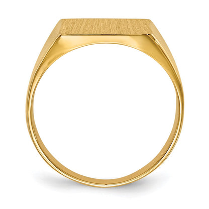 (Custom Order 10gm Olga Gerasymiv) 14K Yellow Gold 13.0x12.0mm Closed Back Mens Signet Ring